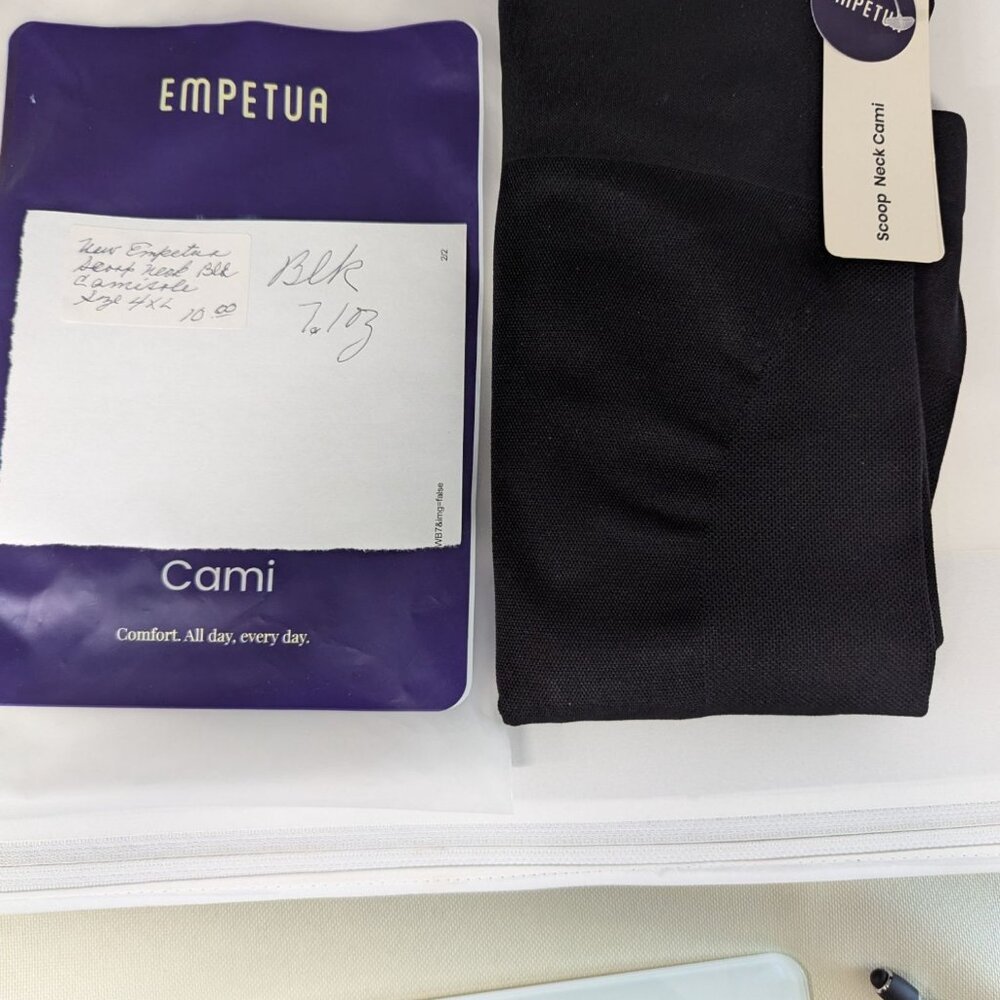 Empetua Scoop Neck Cami 4XL Black